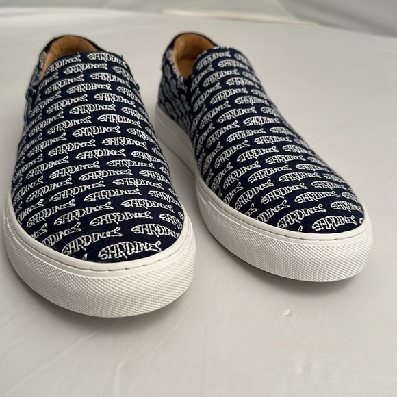 AZZUL NY navy blue and white Sardine Faro slip-on sneakers main image 9